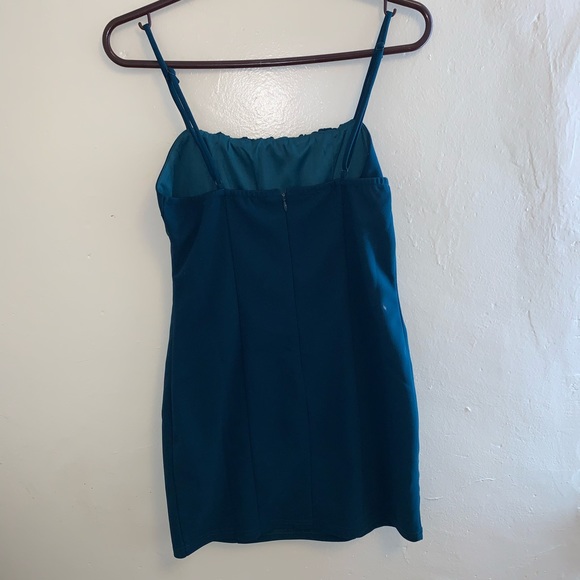 Lulus- Forest Green Bodycon Mini Dress - Picture 3 of 5